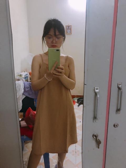 Đầm 2 dây [ẢNH THẬT] chất đũi mặc siêu siêu đẹp giá bánh bèo❤️