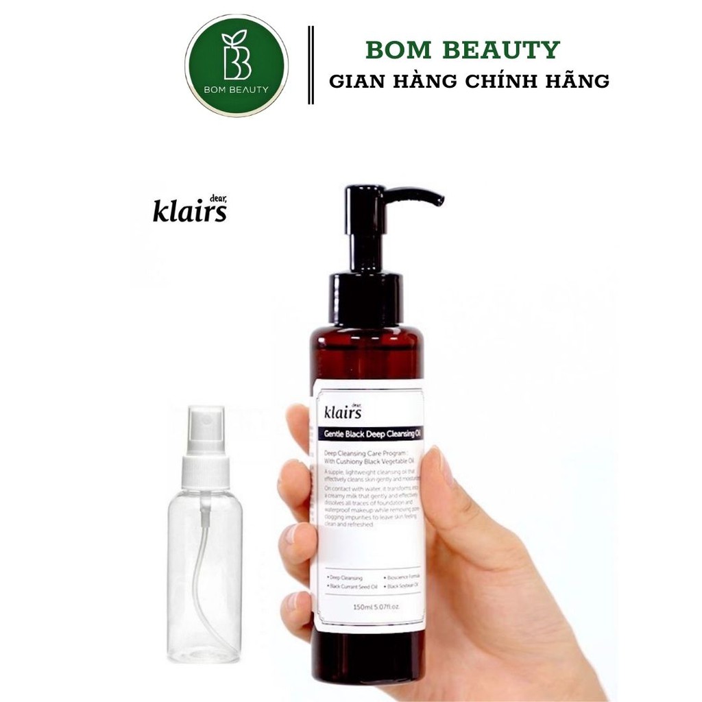 (#Klairs) Dầu tẩy trang Klairs GENTLE BLACK DEEP CLEANSING OIL 150ml