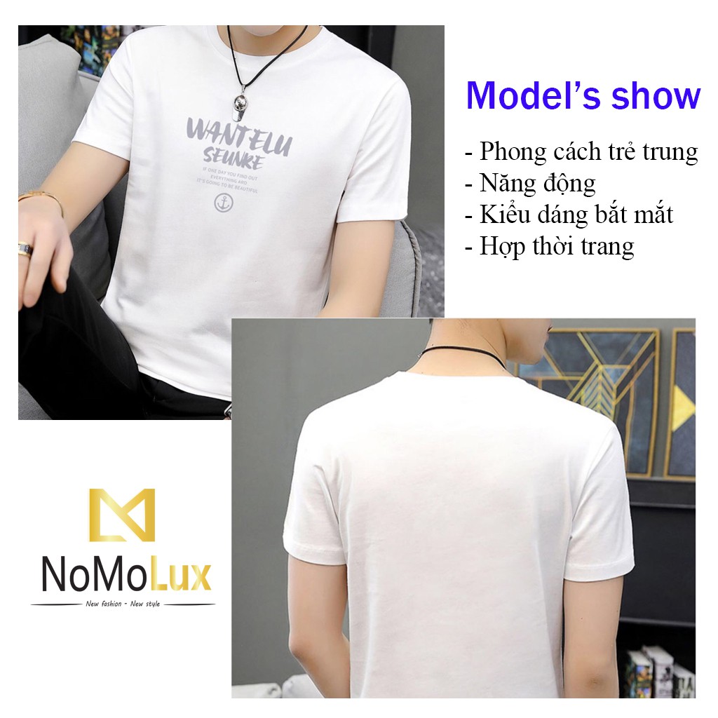 Áo thun nam form rộng 💢 Freeship 💢 Áo thun nam ngắn tay cổ tròn  NoMoLux mã HT013 chất thun cotton co dãn mềm mại | BigBuy360 - bigbuy360.vn