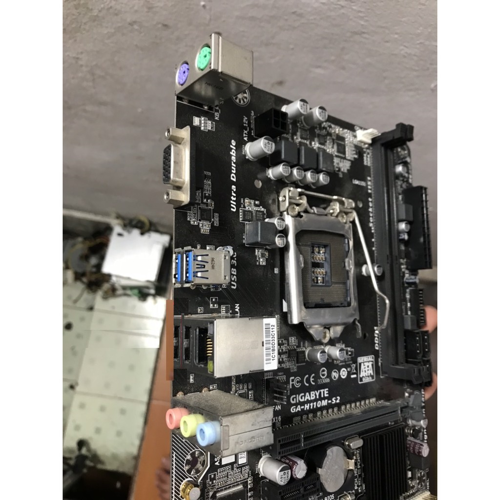 bo mạch chủ máy tính Giga H110M S2 2 khe ram ddr4 socket 1151 v1 mainboard Main PC H110 rev 1.0,cpu e5300