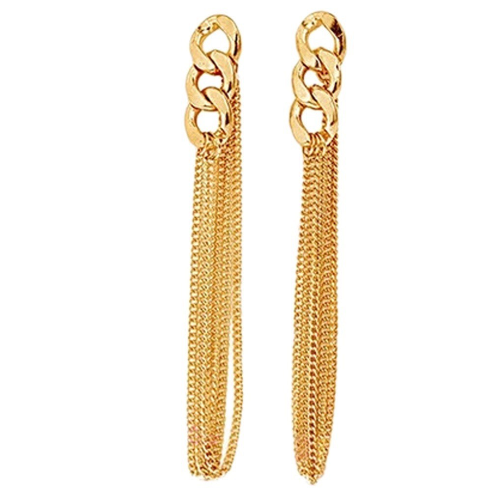 Hoa tai dáng dài hình dây xích thời thượng