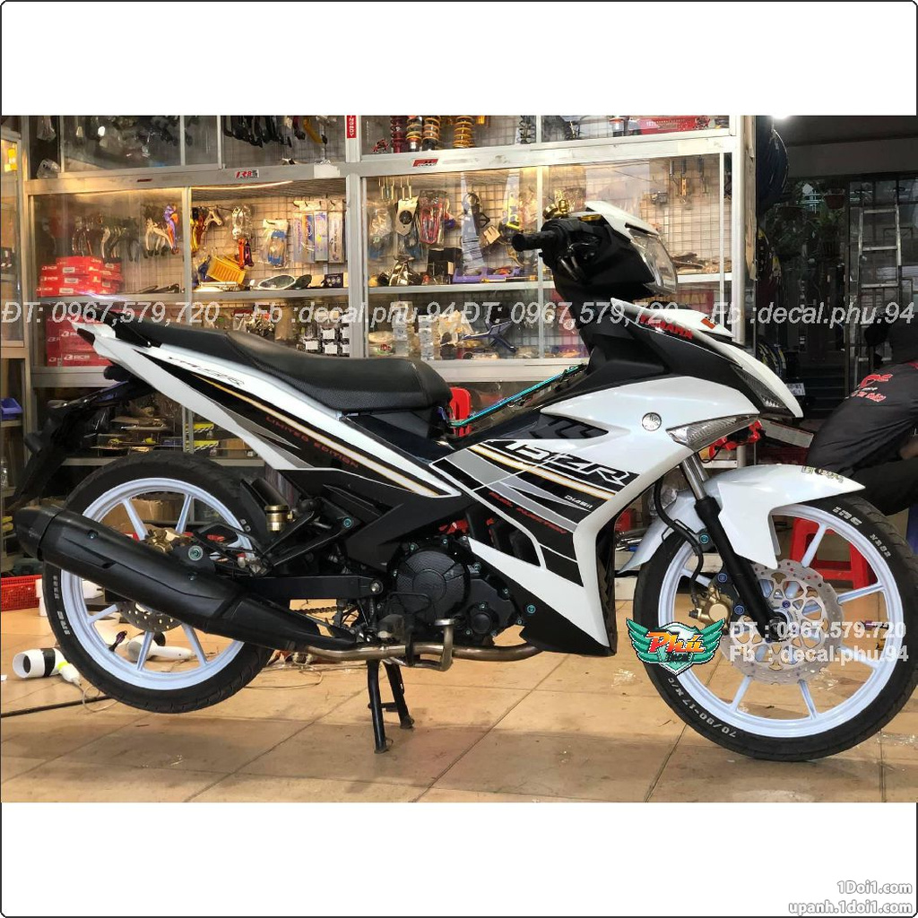 Tem rời Exciter 150 Trắng đen Y15ZR (J)