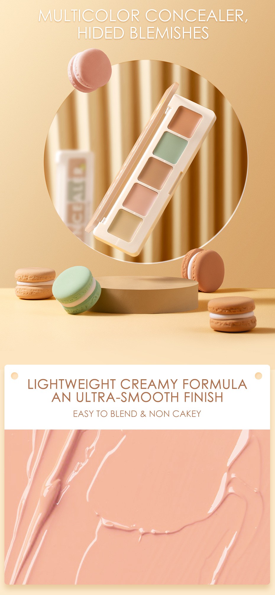 (Hàng Mới Về) Bảng Kem Che Khuyết Điểm Focallure 5 Màu Tự Nhiên Dưỡng Ẩm Lâu Trôi Làm Trắng Da trang điểm mắt mĩ phẩm nội địa trung | BigBuy360 - bigbuy360.vn