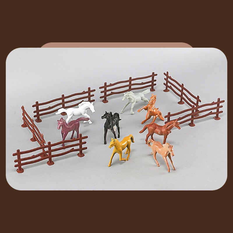 Bộ Đồ Chơi Ngựa Gỗ Dễ Thương Dùng Trang Trí Bánh Cupcake