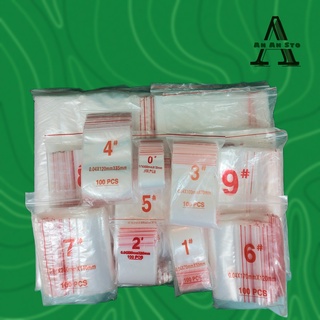 100 chiếc túi zip trong suốt nhiều kích cỡ - túi miết