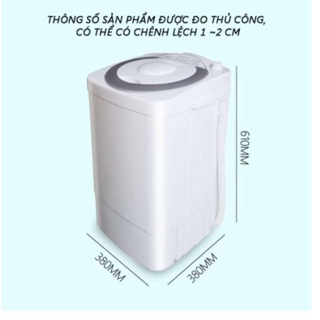 Máy giặt mini 7kg có tia UV diệt khuẩn, tiết kiệm điện nước, bán tự động - Cao cấp