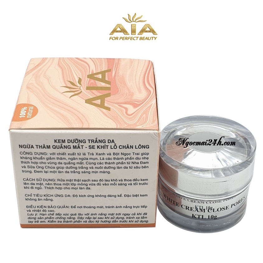 Kem trắng da mặt xoá hâm quầng mắt - Se khít lỗ chân lông AIA Cosmetics