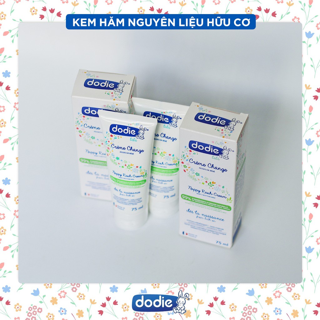 Kem Chống Hăm Em Bé, Thành phần Hữu Cơ tự nhiên Dodie 3 trong 1 - 75ml