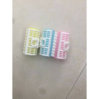 Combo 1 kẹp tóc thổ cẩm - 3 lô xoăn tóc kiểu mới