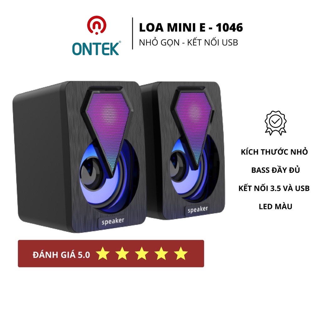 💥FREESHIP💥Bộ Loa Vi Tính Cao Cấp 1046/1017 - Loa Máy Tính PC Laptop Mini Đèn Led Đổi Màu Cực Chất
