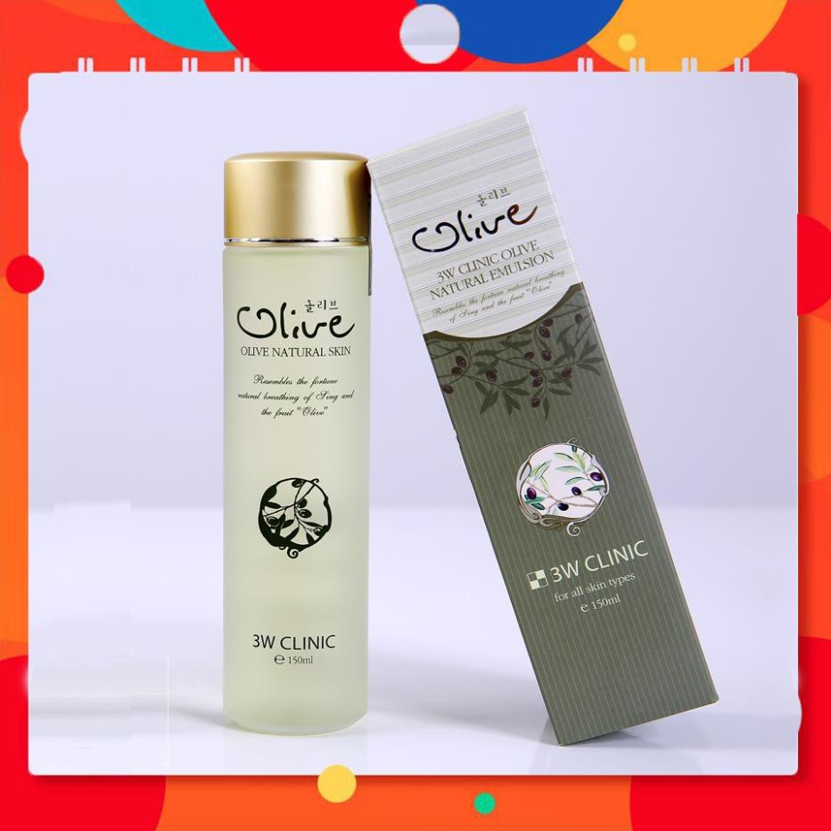 Nước hoa hồng tinh chất dầu OIive 3W Clinic Olive Natural Skin