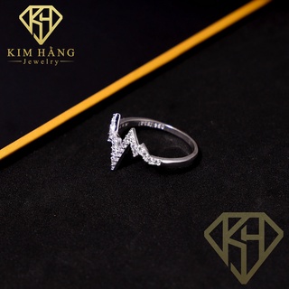 Nhẫn Bạc Nhịp Tim Đính Đá