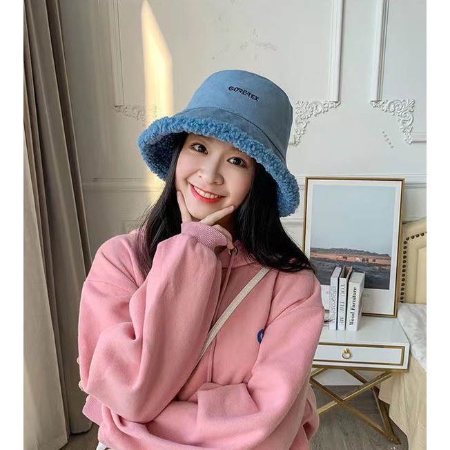 Nón 2 Mặt Loại Dày Bucket Goretex Phối Mặt Lông L2002