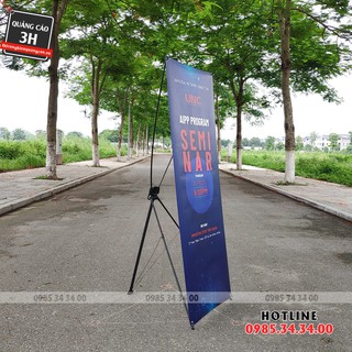 Chân Standee Chữ X, Khung standee x kích thước 0.6*1.6m & 0.8*1.8m loại thường, loại cường lực | LST