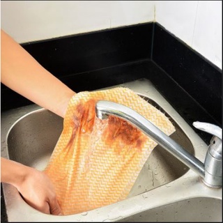 Khăn lau bếp - Khăn lau chén đĩa vệ sinh nhà cửa 50 miếng 1 cuộn có thể giặt được