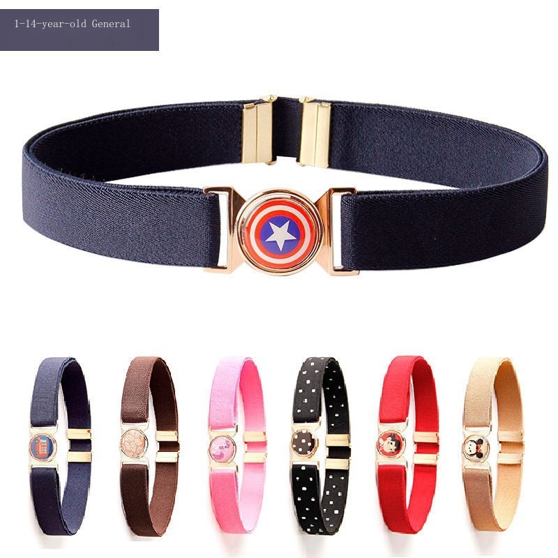 Thắt Lưng Co Giãn 25Mm Họa Tiết Hoạt Hình Dành Cho Học Sinh