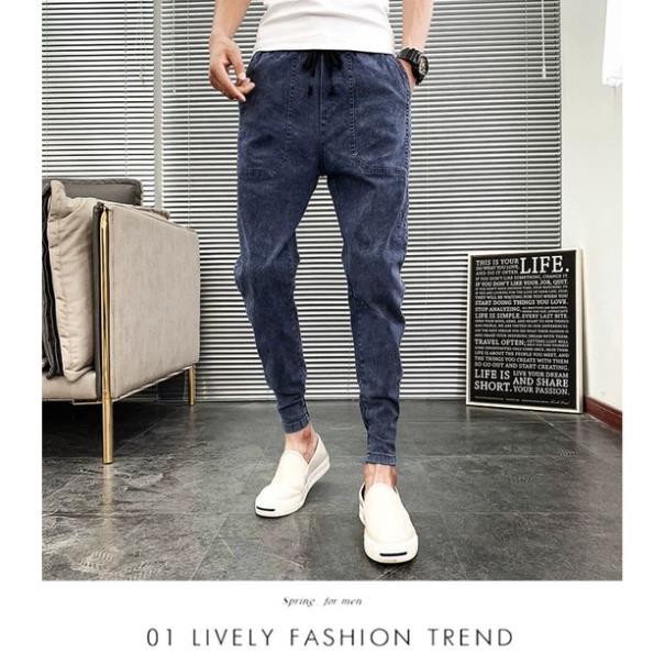 Quần Jean Nam Thể Thao Phom Dáng Jogger - Quần Bò Nam Ống Túm - Quần Jean Jogger Ống Bó New