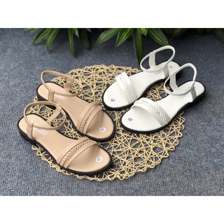 Dép sandal nữ quai ngang thắt bính đế 3 phân