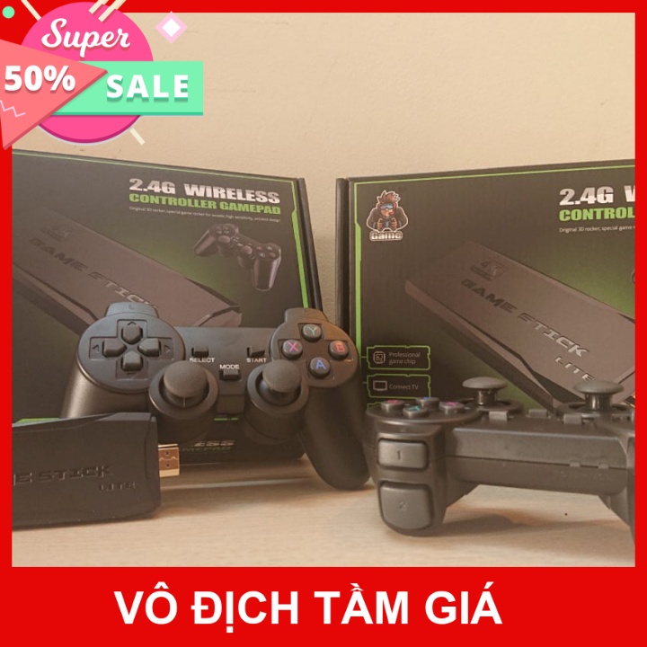 BỘ Máy chơi GAME Cao cấp WIRELESS cầm tay 4 nút HDMI 3500 trò chơi PS1/Nitendo switch/FC Compact/FC.Chơi game không dây