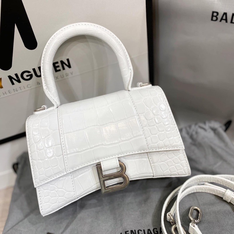 Túi Balenciaga vân da bóng cá sấu tag bạc full box đẹp mê