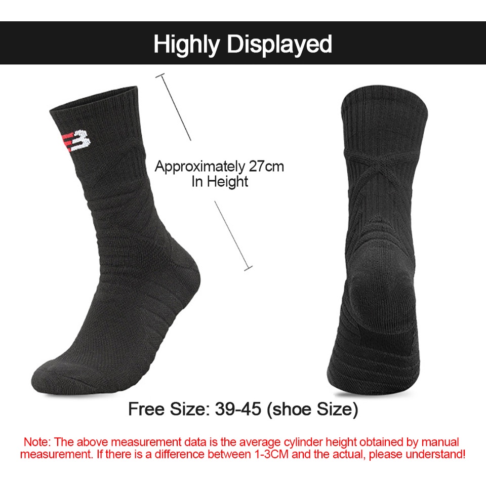Vớ Thể Thao Cổ Cao Dày Dặn Thoải Mái Cho Người Lớn