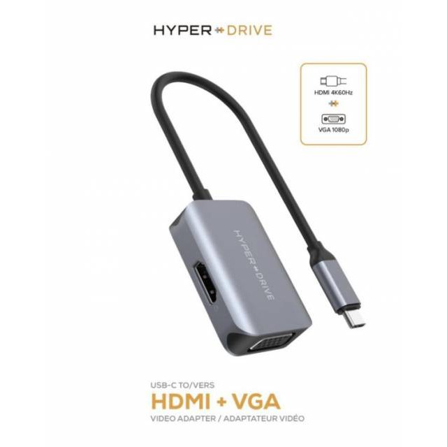 Cổng Chuyển HyperDrive 4K HDMI/VGA 2 IN 1 USB-C Hub HD-C2HV