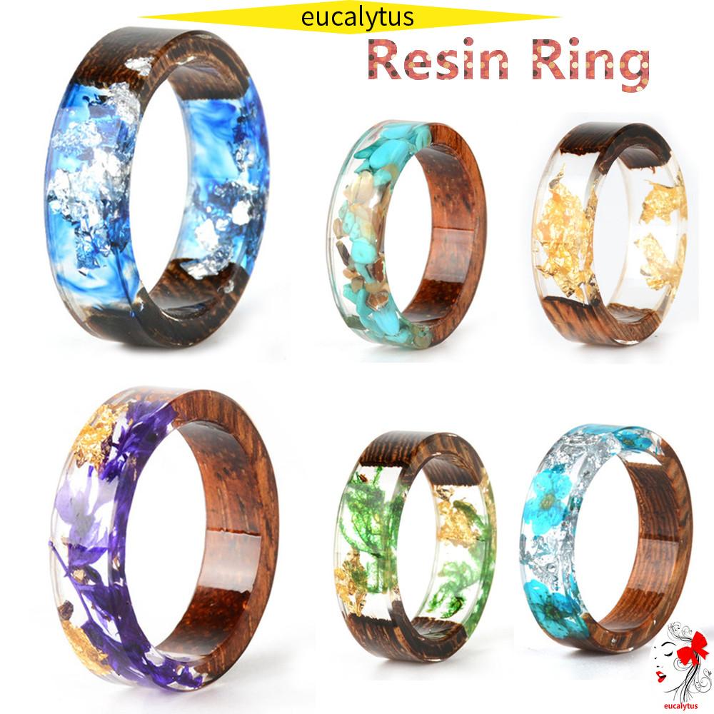 Nhẫn Gỗ Resin Thiết Kế Mới Lạ Cho Nữ