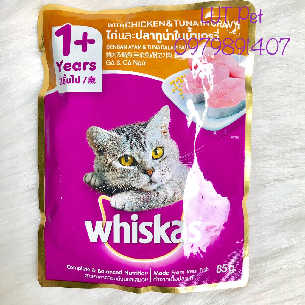 Pate cho Mèo whiskas - gói 85g - lutpet