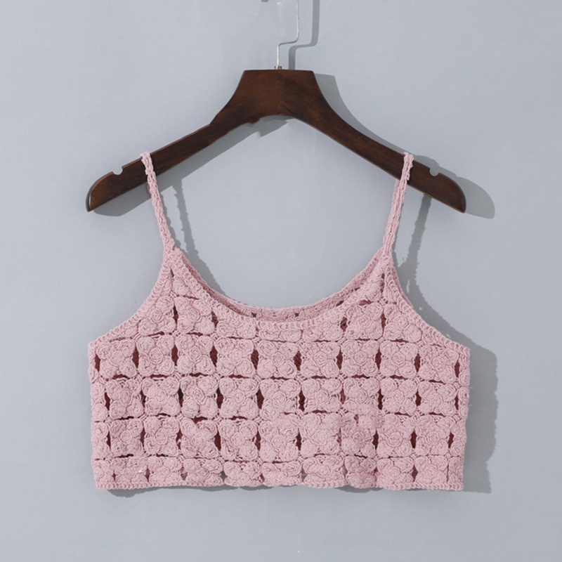 Áo Croptop Dệt Kim Không Tay Thời Trang Mùa Hè Cho Nữ