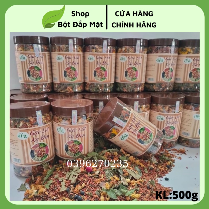 500gr Trà Gạo Lứt Xạ Đen, Đậu Đen Xanh Lòng, Đậu đỏ, Hoa Nhài, Lá Sen, Cỏ Ngọt, Lạc Tiên, Đẹp Da,Thanh Lọc Cơ Thể