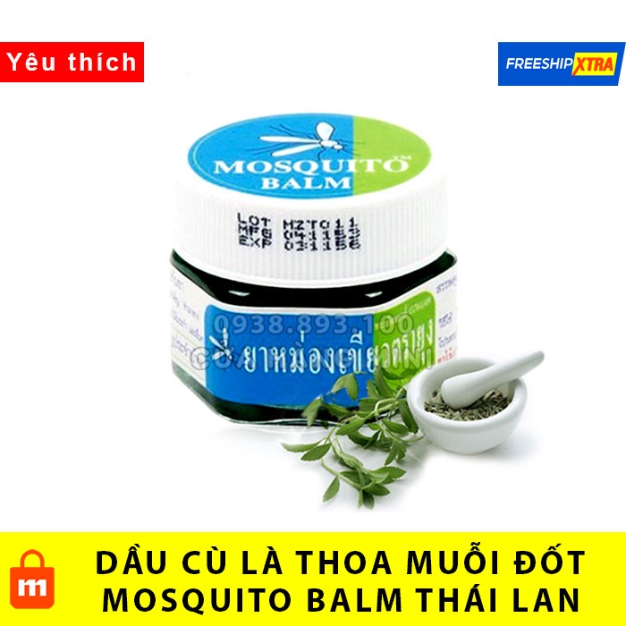 【FREESHIP】 Dầu Cù Là Thoa Muỗi Đốt Cho Bé Yan hee Mosquito Brand Chính Hãng Thái Lan