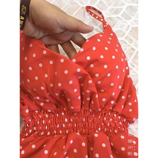 Đầm tầng có cúp nhún thun