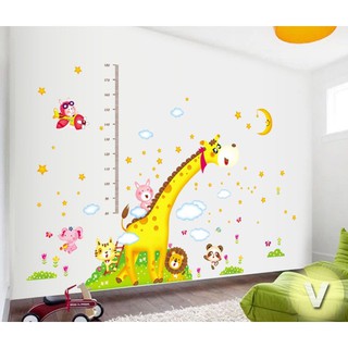 Decal dán tường Thước đo hươu vàng