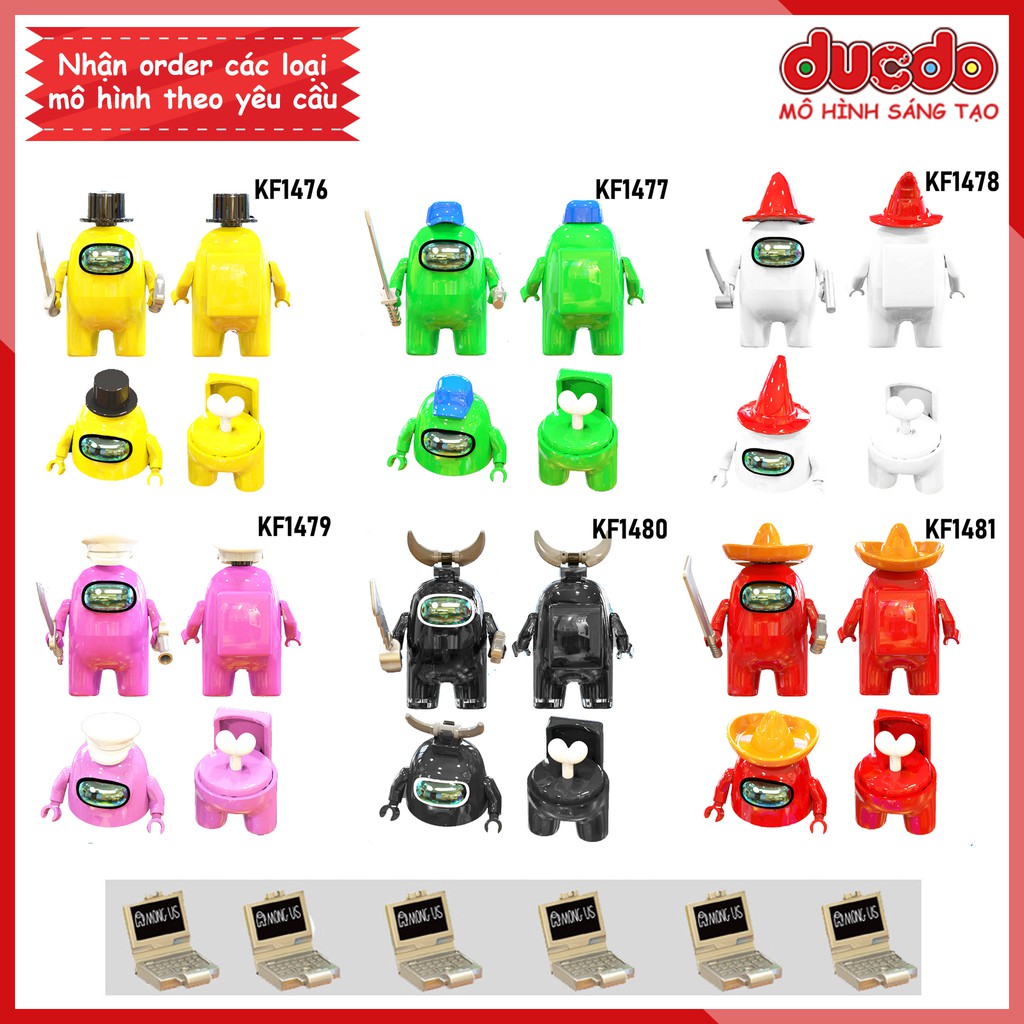 Minifigures các nhân vật trong game Among Us - Đồ Chơi Lắp Ghép Xếp Hình Mini Mô hình Kopf KF6132