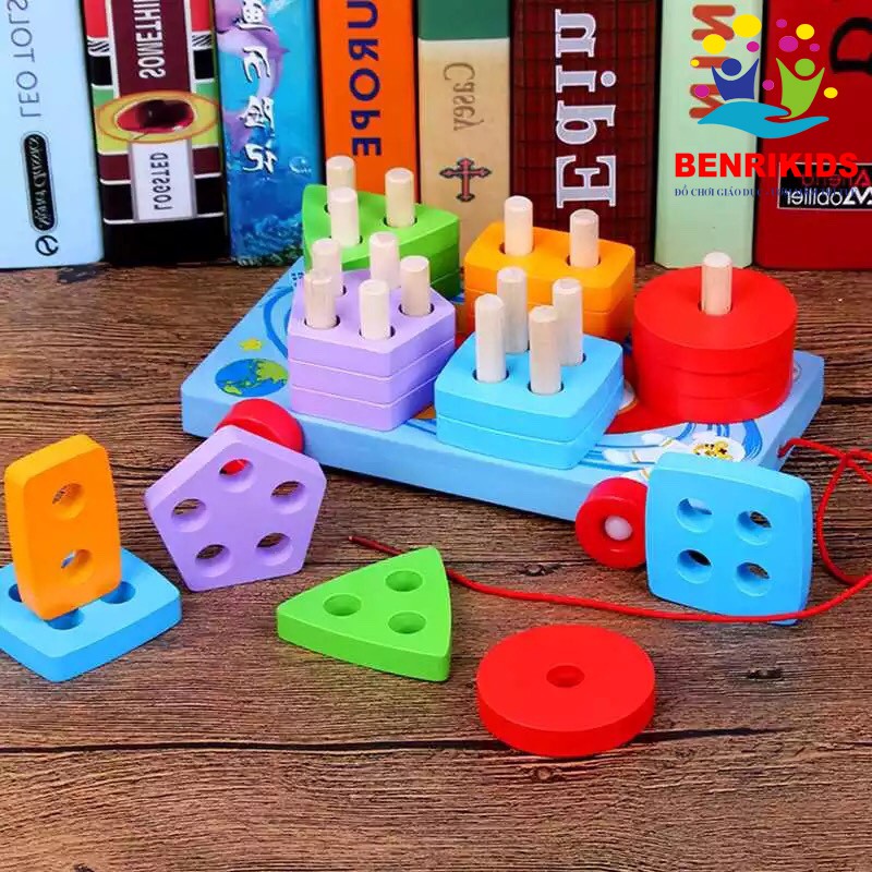 Đồ Chơi Giáo Dục Theo Phương Pháp Montessori, Đồ Chơi Thả Hình Khối Cho Bé
