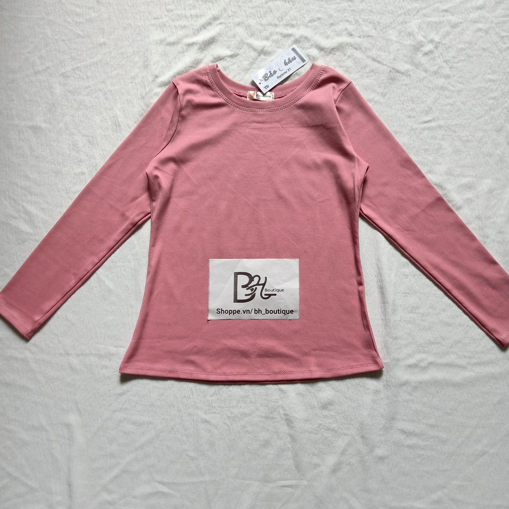 Áo Thun Nữ Trơn Tay Dài Cổ Tròn Chất Vải Cotton Co Giãn 4 Chiều Ôm Dáng Nhiều Màu Sắc Có Size Đến 65kg