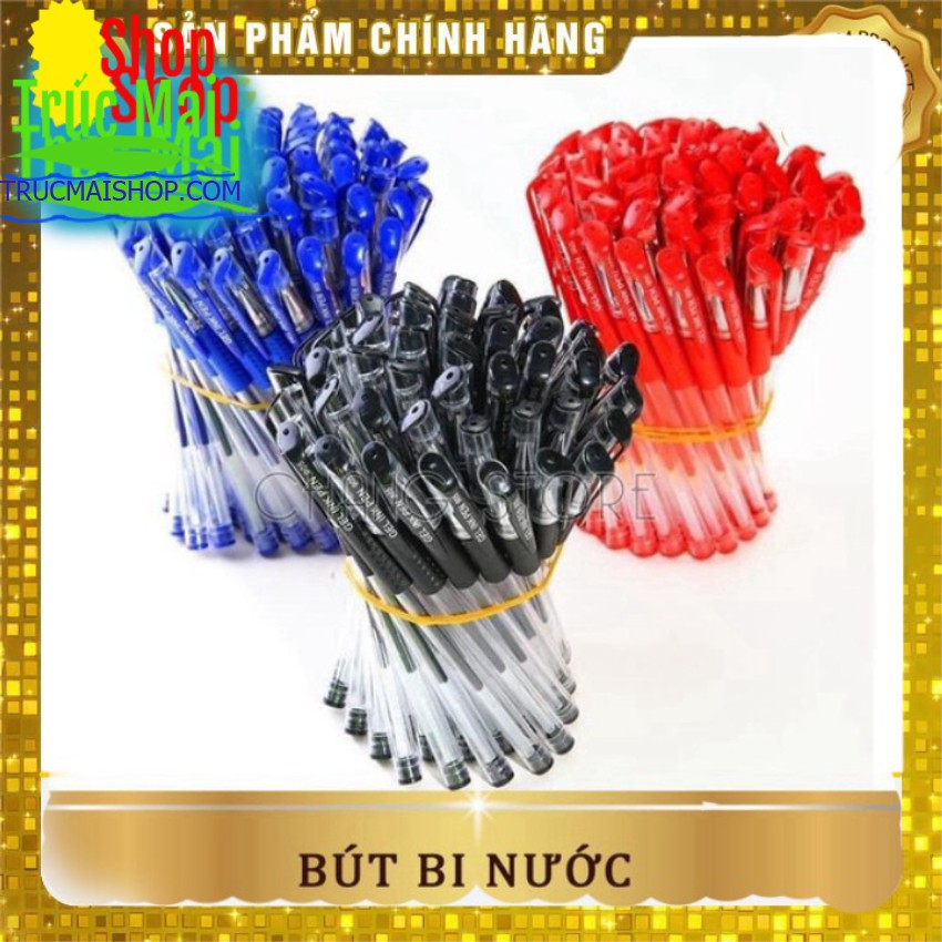 Bút bi nước văn phòng 0.5mm mực đều, nét chữ đẹp ĐỦ MÀU XANH, ĐEN, ĐỎ