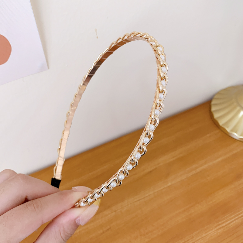 Băng Đô Đính Ngọc Trai Phong Cách Hàn Quốc Xinh Xắn Dễ Thương Cho Nữ