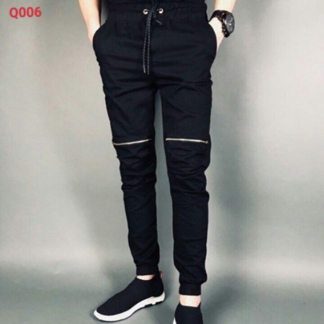 Quần Jogger kaki dây kéo