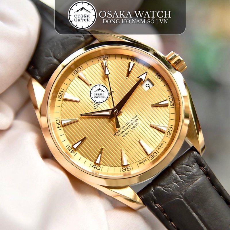 Đồng Hồ Nam Cơ Automatic OMG Golden Dây Da Máy Nhật Hàng Chuẩn Cao Cấp Mới - Bảo Hành 24 Tháng