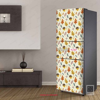 Miếng dán tủ lạnh chống thấm hoa văn Pattern Hạt Dẻ - mã TL107