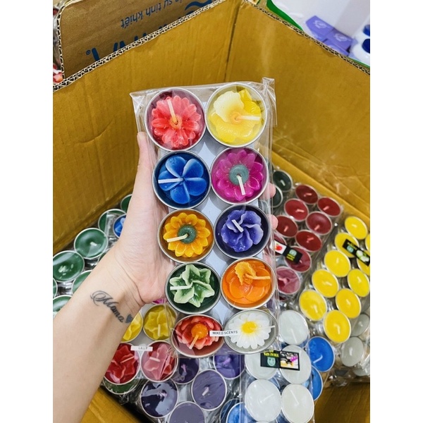 Nến Hoa Thái Lan Rất Thơm Vỉ 10 Chén Nến