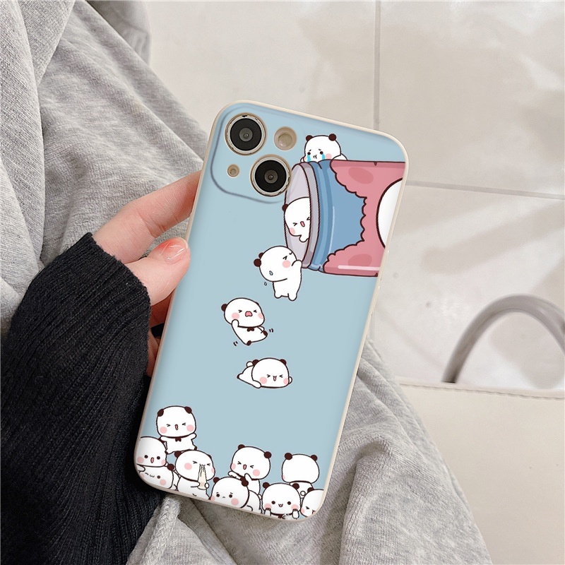 Ốp iphone cạnh vuông Chó trắng rơi từ lon nước cho ip 6/8/7/plus/x/xr/xsmax/12 pro max/11pro max/13 pro max-nt020