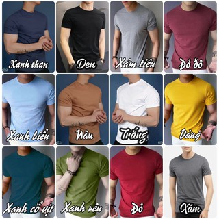 Áo Thun Nam Cổ Tròn XUẤT KHẨU Màu Cà Rốt, Tay Ngắn, Sợi Cotton Mềm Mịn, Thấm Hút Mồ Hôi