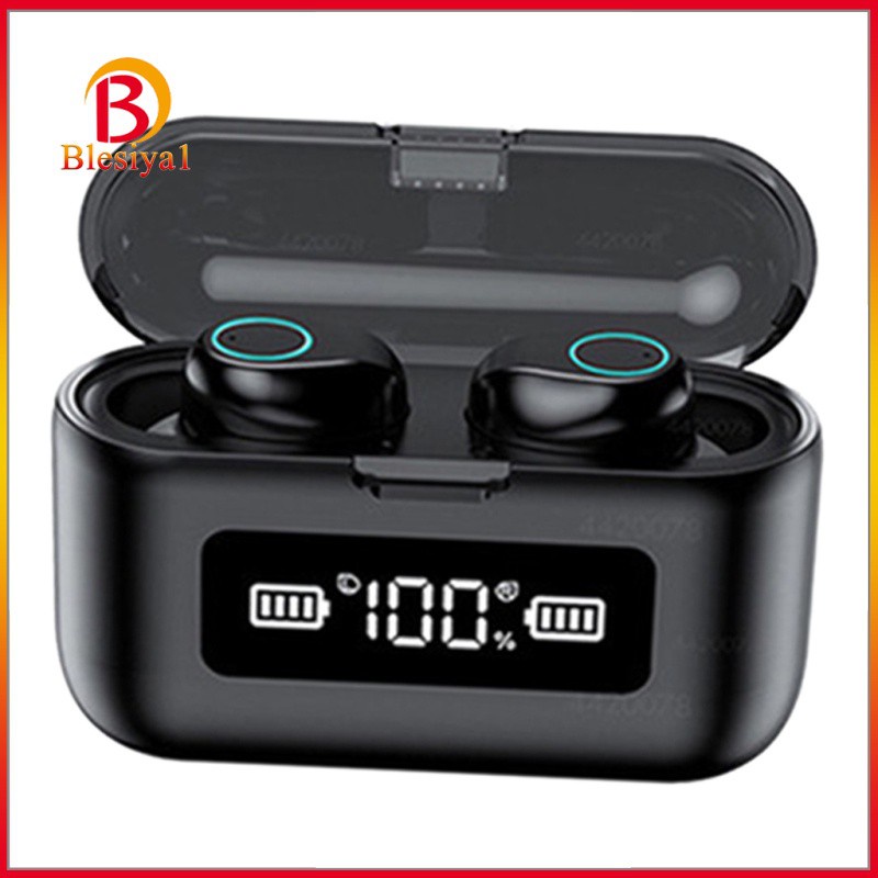 [BLESIYA1] Mini TWS  5.0 Headset Headphones HiFi Earphones+Charging Box Black