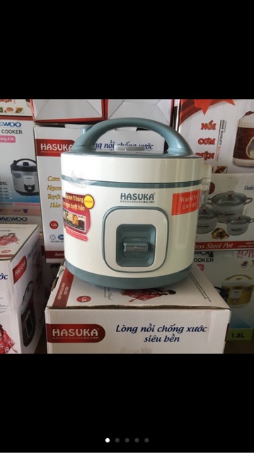 Nồi cơm điện 1,2L Hasuka HSK 858 chính hãng lòng niêu nấu cơm siêu ngon