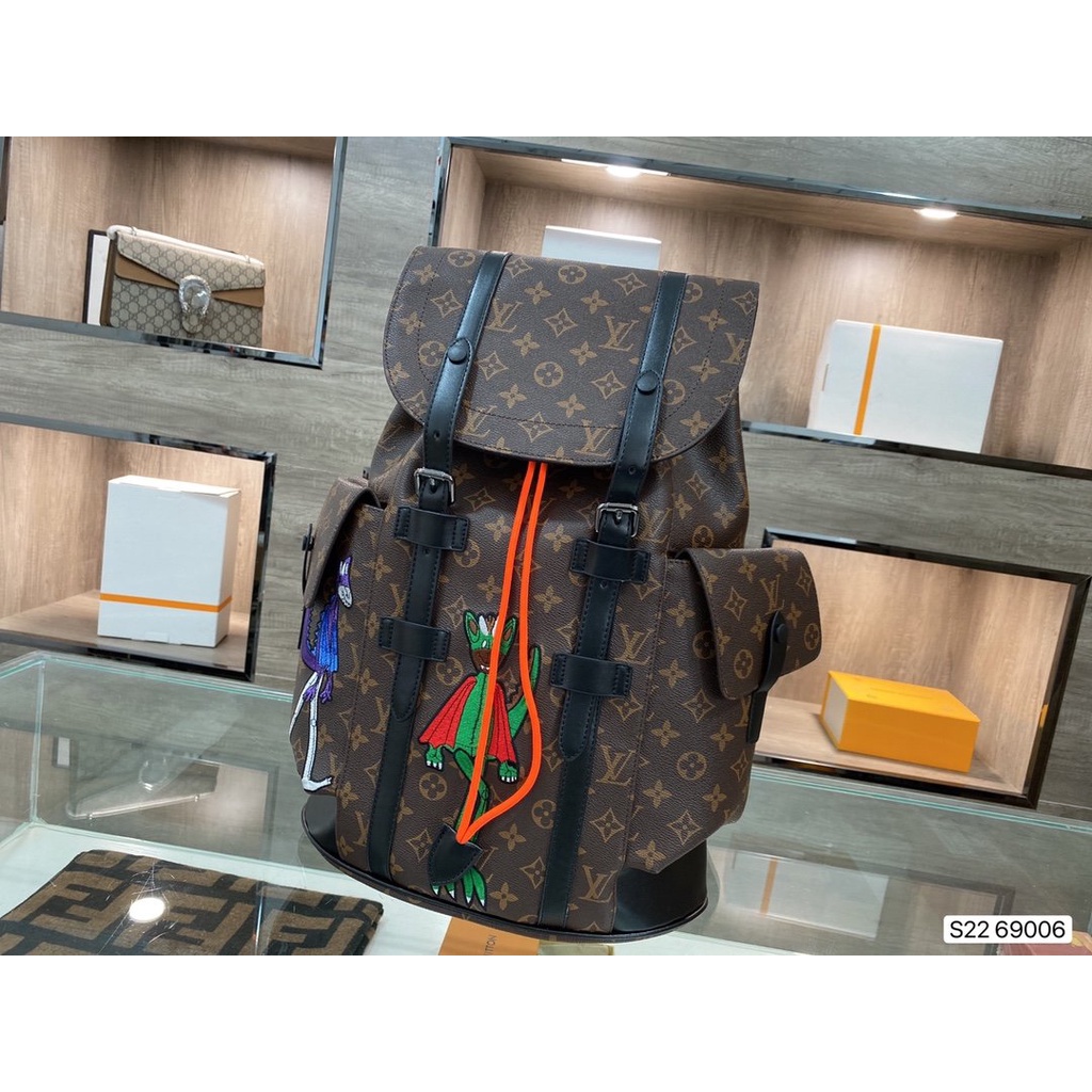 LOUIS VUITTON Ba Lô Thể Thao LV Chất Liệu Da Kích Cỡ Lớn Thời Trang Dành Cho Nữ