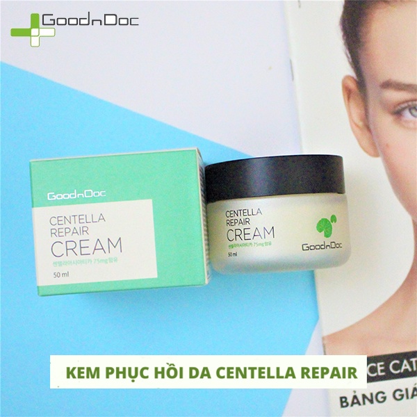 [NHẬP KHẨU-TEM PHỤ] Kem Dưỡng Rau Má GoodnDoc Centella Repair Cream Phục Hồi Da 50ml