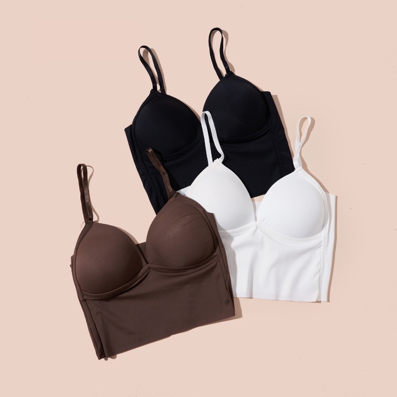 Áo Bra Nữ 2 Dây Chichi Bra Dáng Ôm Gân Tăm Nâng Ngực Cổ V Có Sẵn Đệm Tôn Dáng Vòng Một - 556