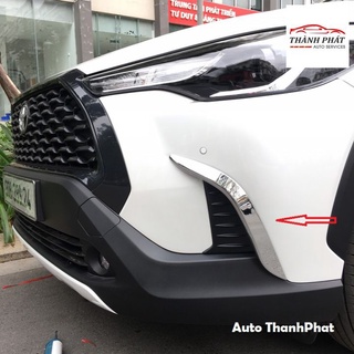 Toyota cross, Bộ 2 Ốp Viền Gầm Sau, Gầm Trước Toyota Corolla Cross 2020-2023 Mạ Crom Cao Cấp Giống Bản 1.8V